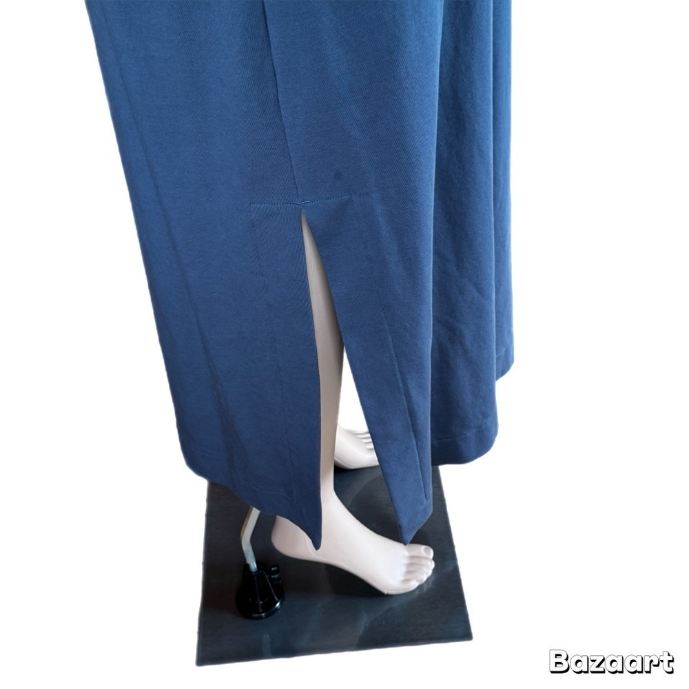 HAVEN WELL WITHIN, XL, BLUE, Dress with 3/4 sleeves, 92% cotton, casual. - Picture 4 of 11